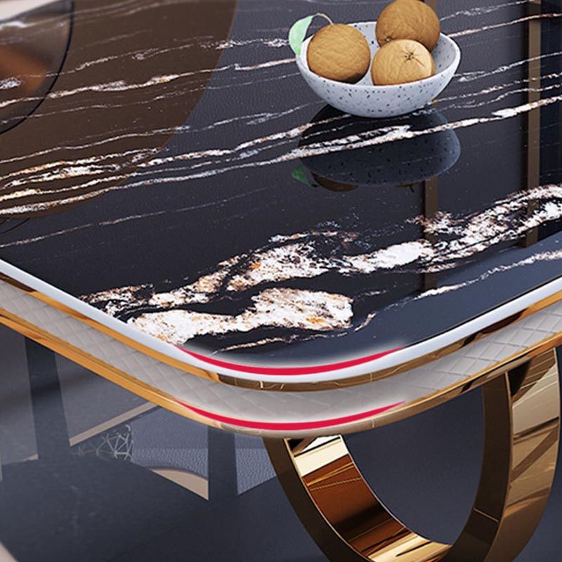 1/4/5/6 Pieces Dining Set Contemporary Rectangle Sintered Stone Dining Table Set