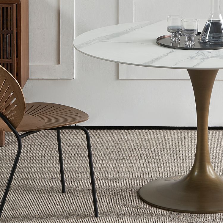 Mesa de comedor de piedra de estilo moderno Mesa de comedor de base de tulipán para el comedor, para el comedor