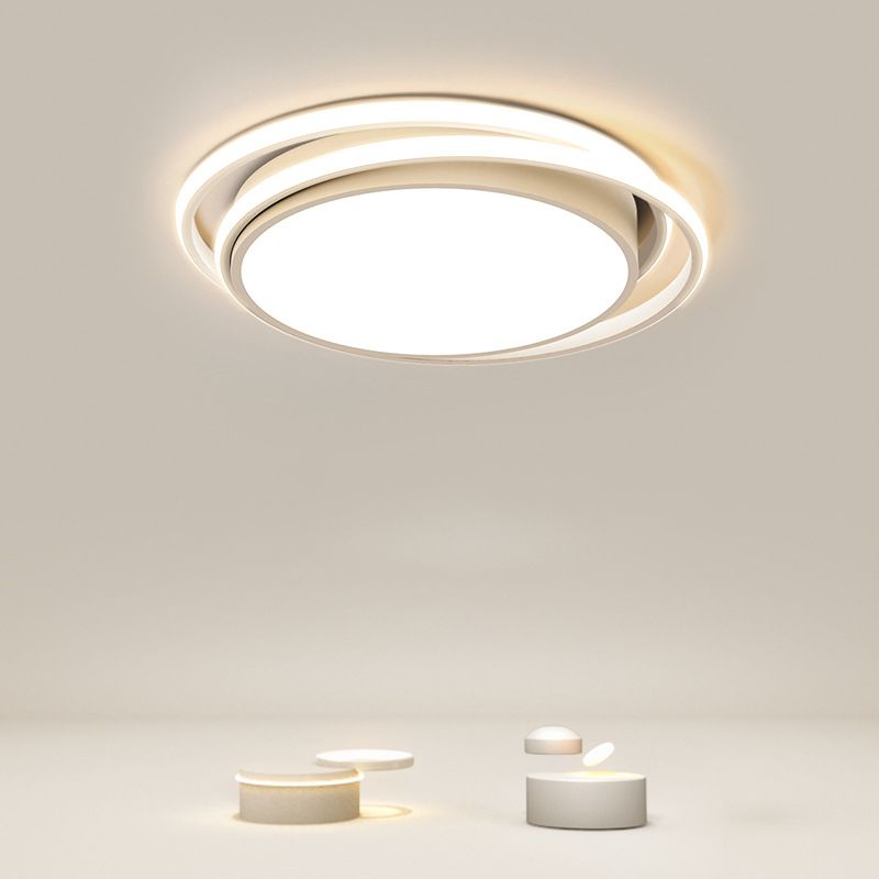 Modernism LED White Flush Mount Light Iron Round Ceiling Flush Fixture