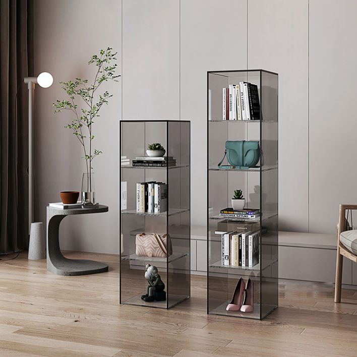 Closed Back Storage Bookshelf Scandinavian Standard Acrylic Bookcase