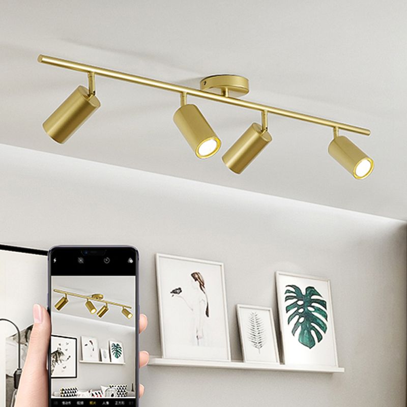 Metal Half Cylinder Flush Ceiling Light Modern Multi-Lights Flush Ceiling Light Fixtures