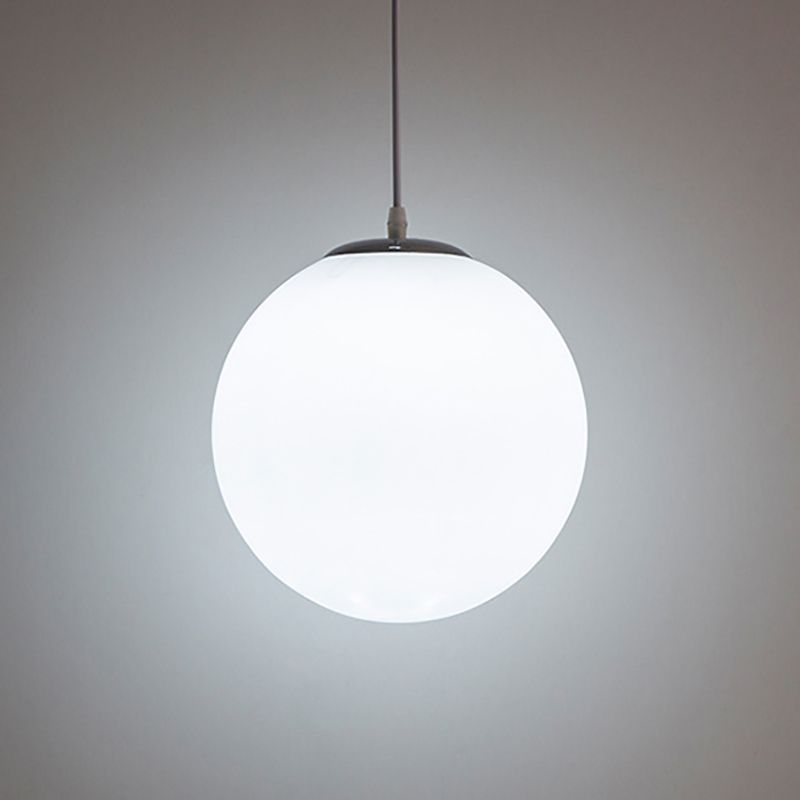 1 Light Ball Hanging Ceiling Light Modern Style Glass Hanging Lamp Kit