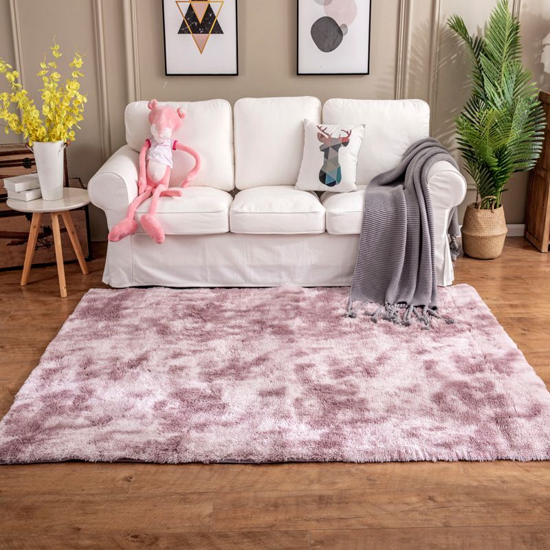 Sky Blue Modern Rug Polyester Gradient Rug Washable Rug for Home Decor
