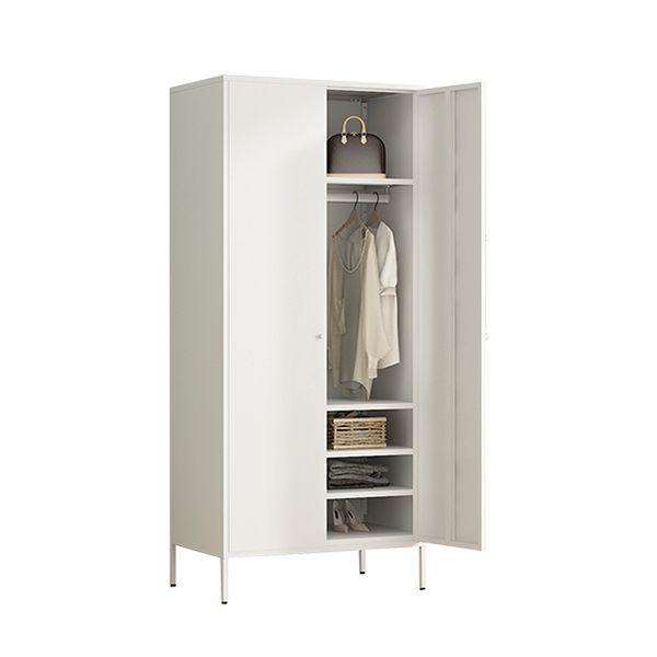 Contemporary Style Wardrobe 1-Door Metal Wardrobe Closet for Bedroom