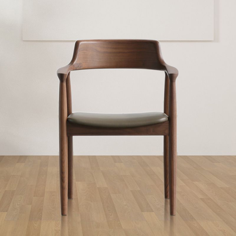 Arm Dining Chairs Contemporary Solid Wood Side Chairs for Dining Room