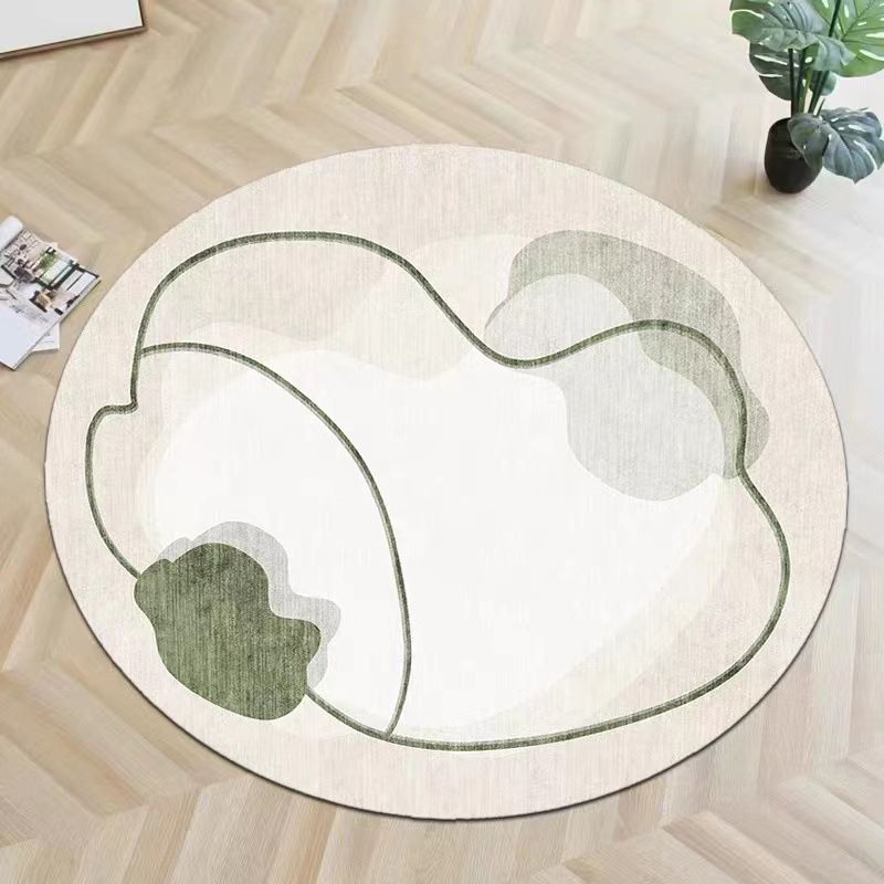 Light Brown Modern Rug Polyester Color Block Rug Washable Rug for Living Room