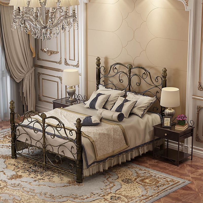 Industrial Standard Bed Metal Bed with Headboard and Footboard