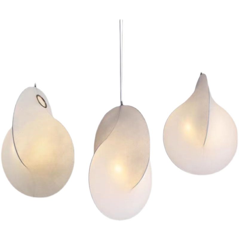 Blanc 1-Light moderne simplicité kit de lampe suspendue Pendentif en soie pour chambre à coucher