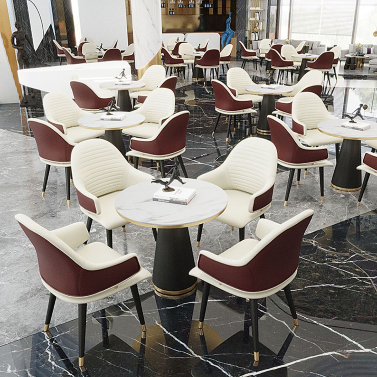 Glam Style 1/5 Pieces Dining Set Sintered Stone Dining Table Set for Home Use