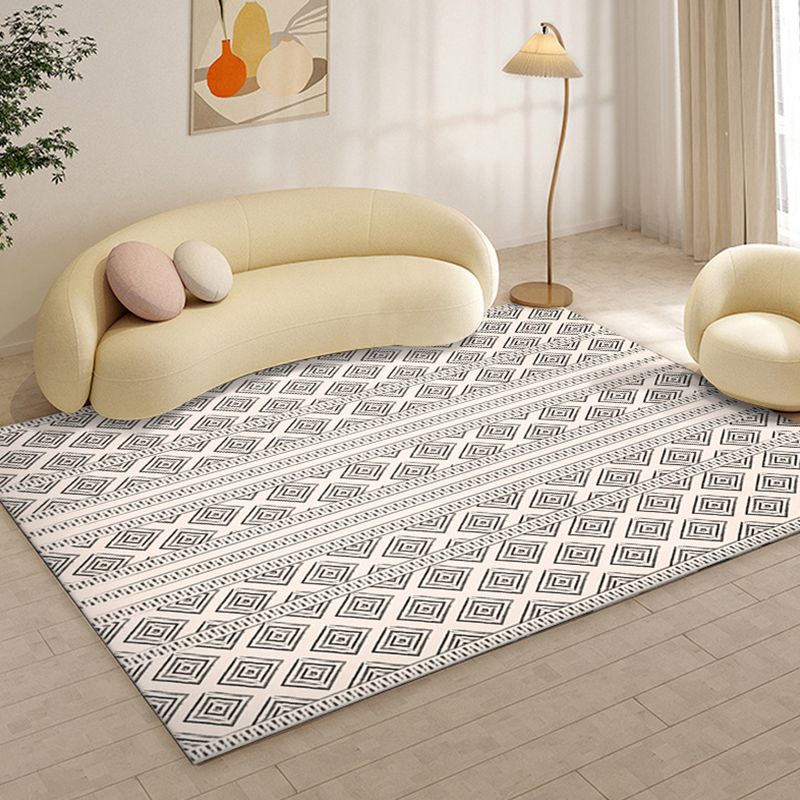 Southwestern Graphic Print Rug Polyester Indoor Carpet Non-Slip Backing Area Rug for Living Room