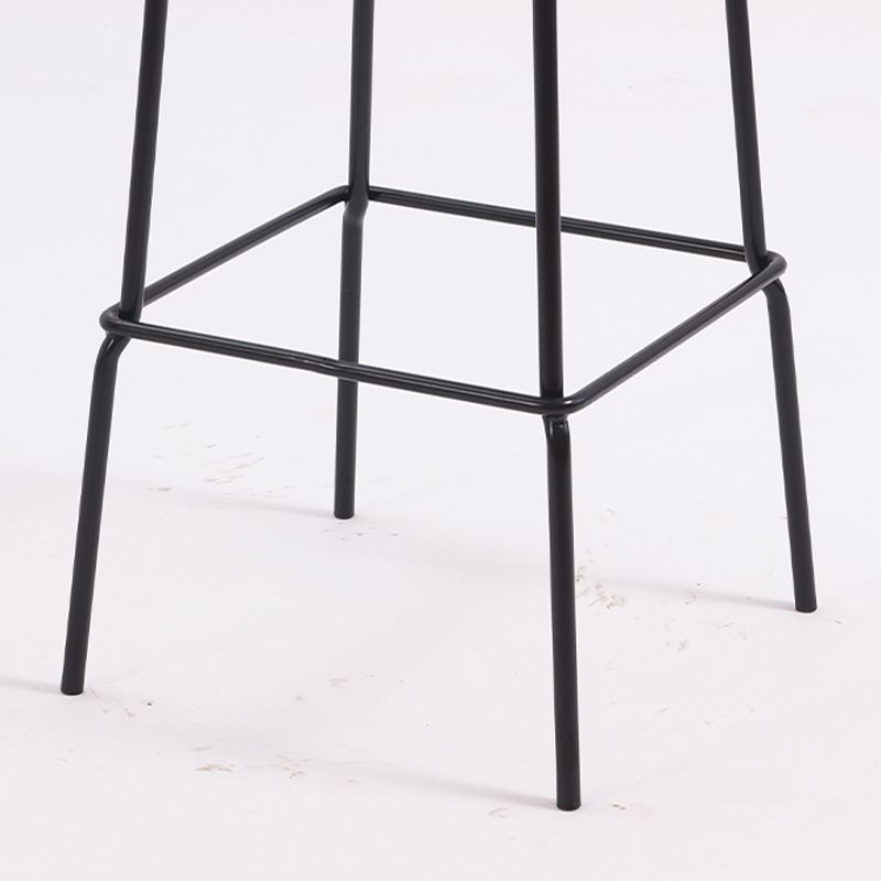 Solid Wood Counter & Bar Stools Modern Indoor Stools with Metal Base