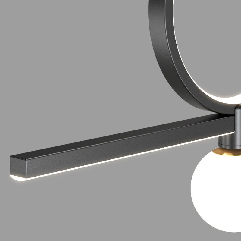 Linear Shape Metal Island Chandelier Modern Style 3 Lights Island Ceiling Light