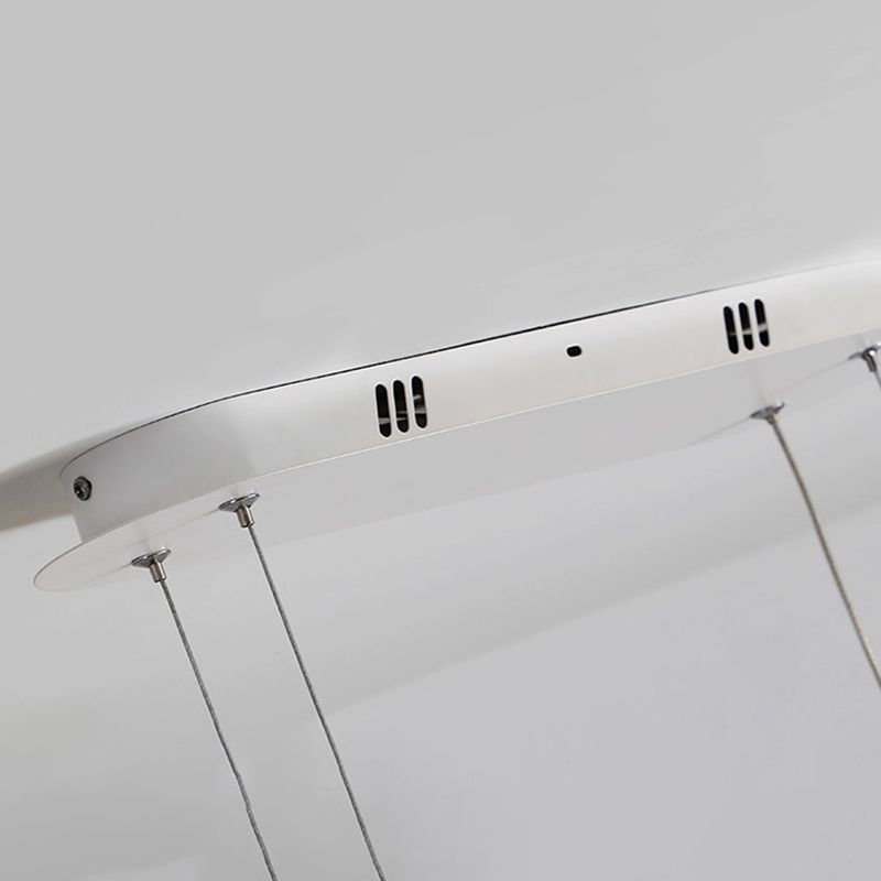 Lámpara colgante de LED de elipse minimalista comedor acrílico lámpara colgante