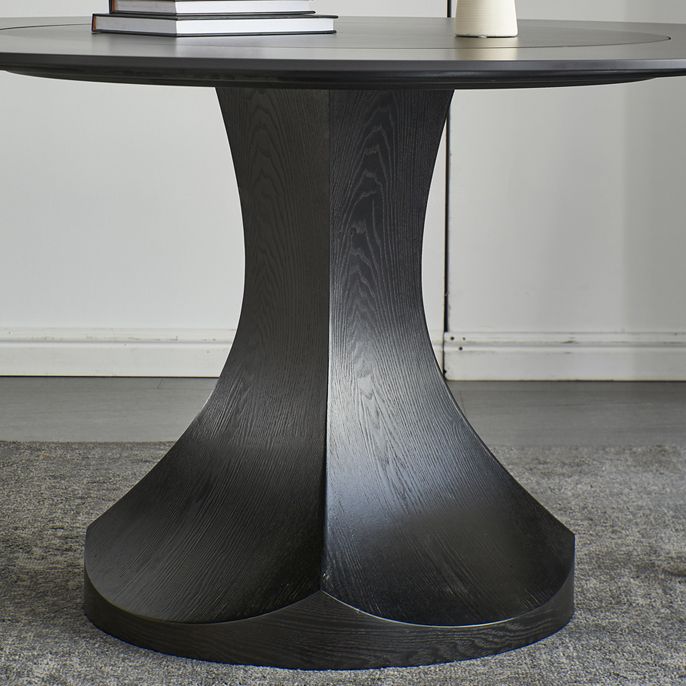 Convertible Dining Table Round Stone Dining Table with Pedestal