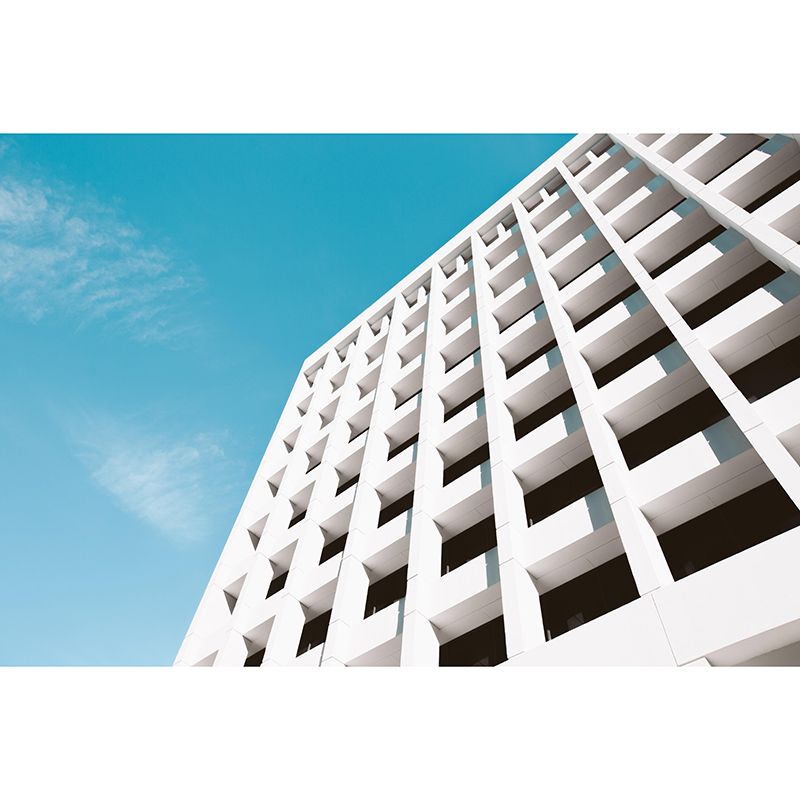 City Construction Mural Wallpaper Mildew Resistant Modern Room Decoration