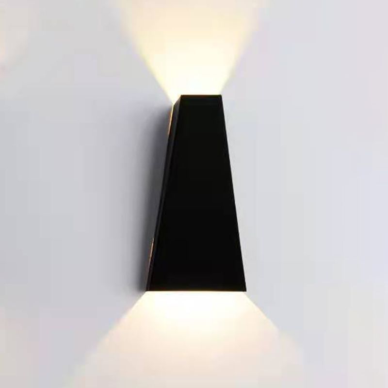 Sombra geométrica iluminación de pared de metal estilo moderno 2 luces luces de pared apliques