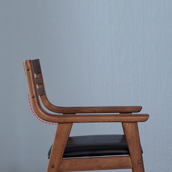 Chaise de salle à manger traditionnelle en bois massif, chaise latérale à dossier en échelle pour usage domestique