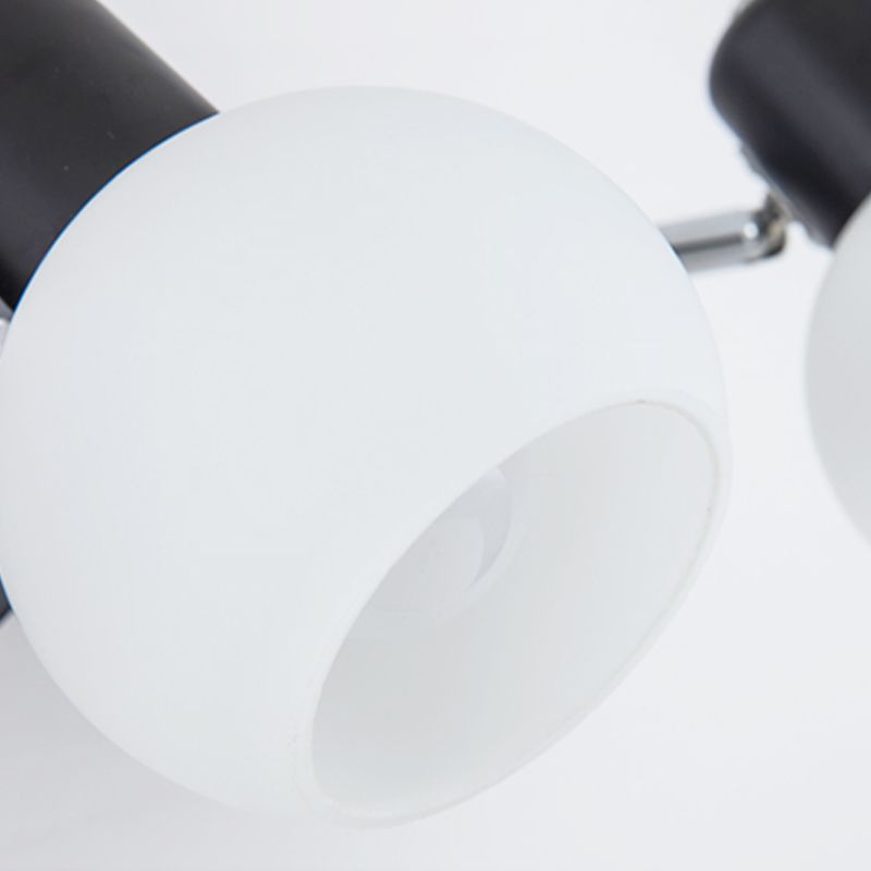 Orb Shape Living Room Wall Lamp Metal and Glass Multi Lights European Style Sconce Wall Light