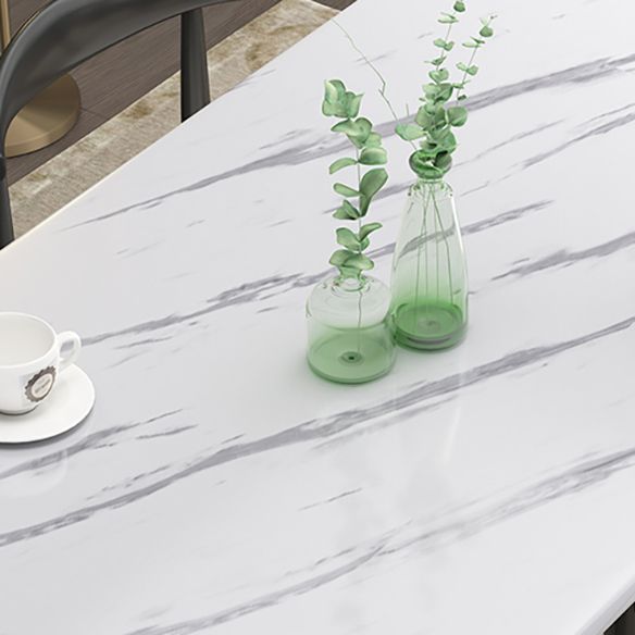 Modern Sintered Stone Dining Table Furniture with Rectangle Shape Dinette Set with 4 Legs Table