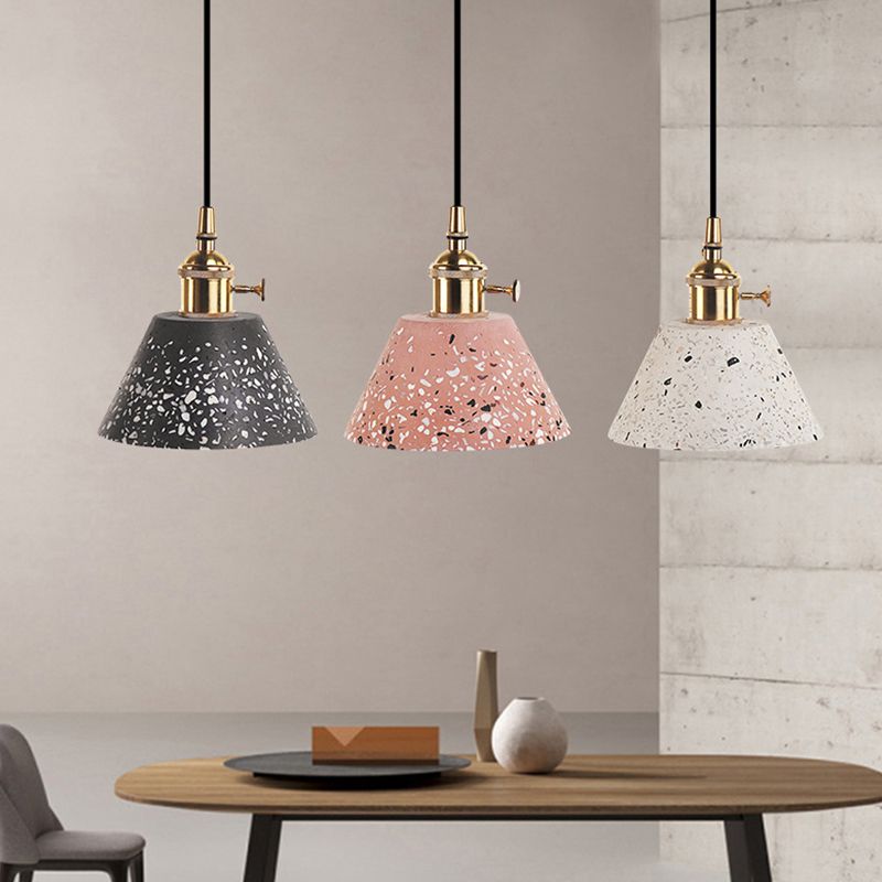 1 Licht anheizt Beleuchtung moderner Stil Geometrischer Form Steinhängelampe für Schlafzimmer