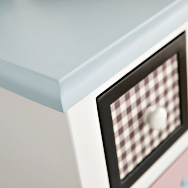 Coastal Storage Chest Dresser Manufactured Wood Dresser with Drawers and Doors