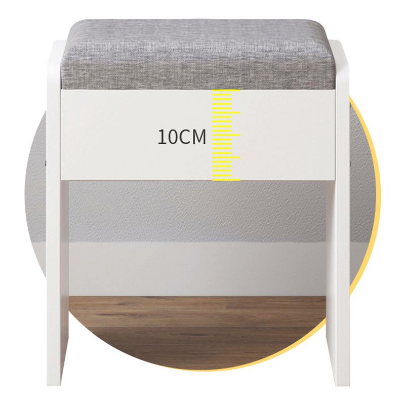 Modern PU Leather Ottoman Plain Rectangle Wood Frame Fade Resistant Target Pouf