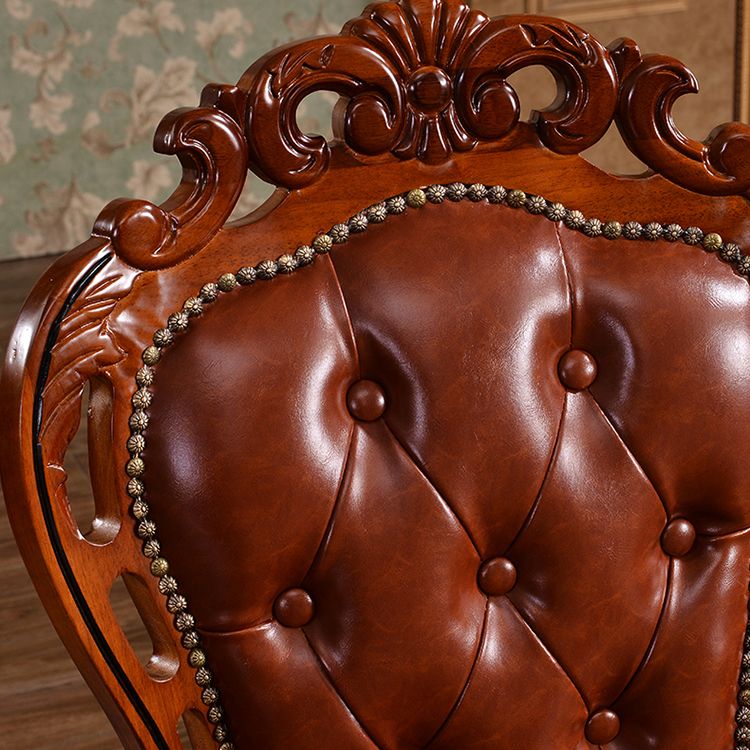 Sillas de madera de caucho estilo escandinavo, sillón con respaldo abierto para cocina (juego de 2)