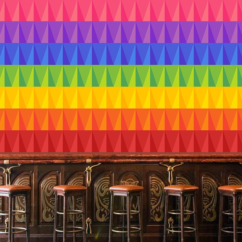 Bright Color Geometry Wall Mural Eco-friendly Home Decoration for Bedroom