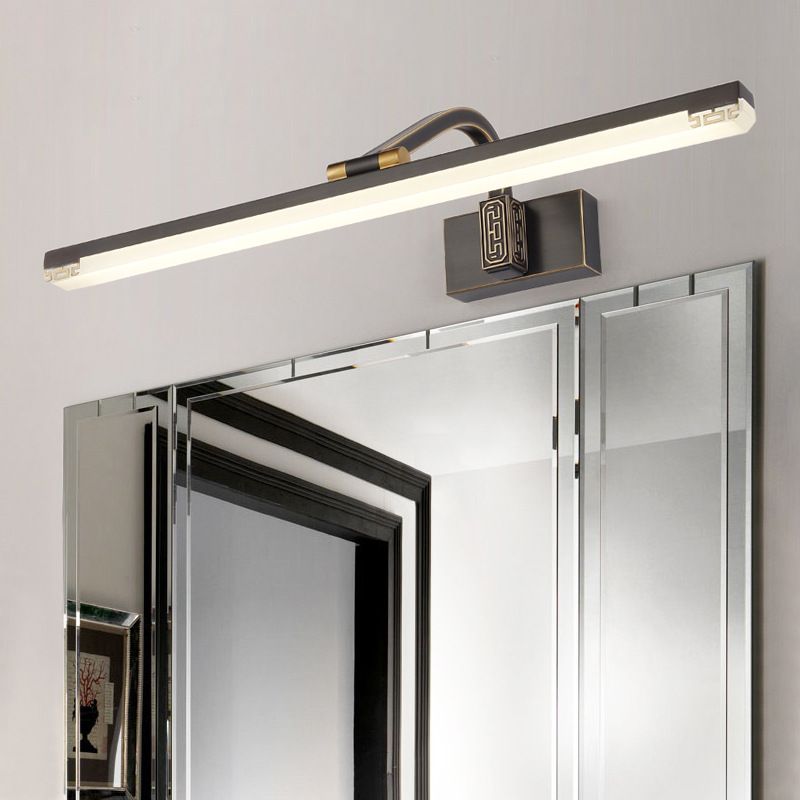 Illuminazione da parete in acrilico tradizionale a LED lineare regolabile per illuminazione da parete per bagno
