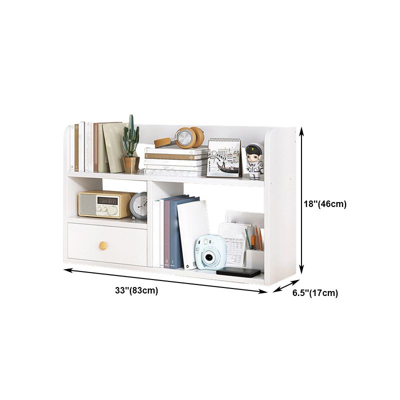 Modern Style Bookshelf Open Back Wood Bookcase for Home Office