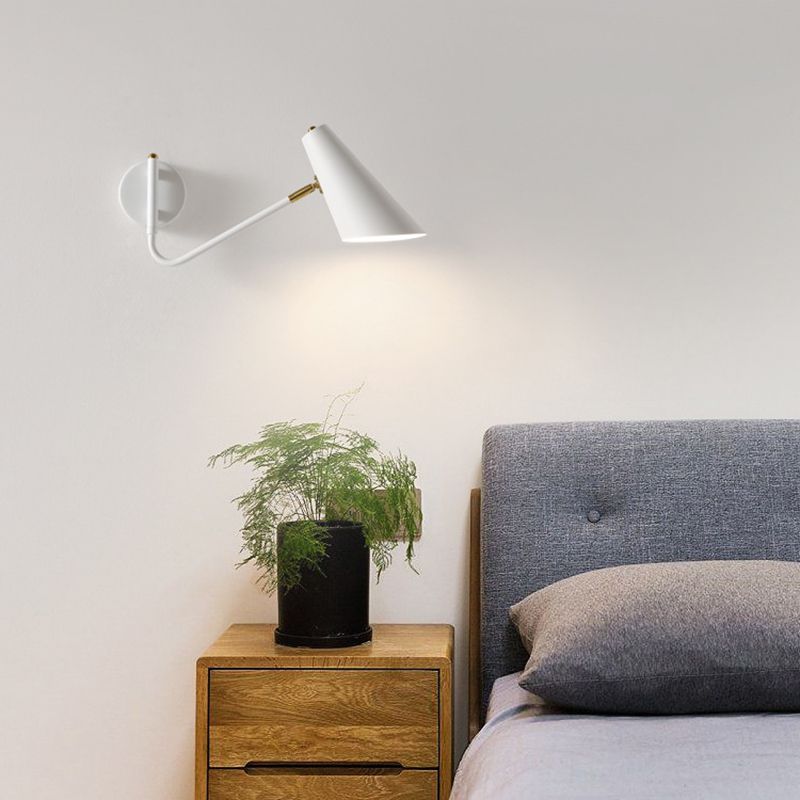Cone Shape Metal Wall Light Modern Style 1-Light Wall Mount Lighting
