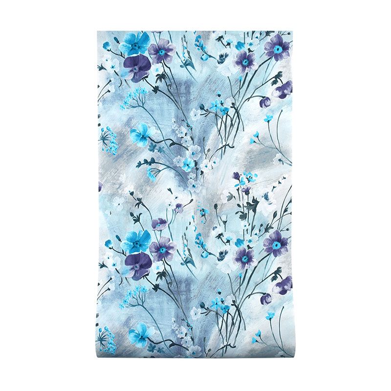 Contemporary Wallpaper Roll Garden Blossom Non-Pasted Wall Decor, 20.5-inch x 33-foot