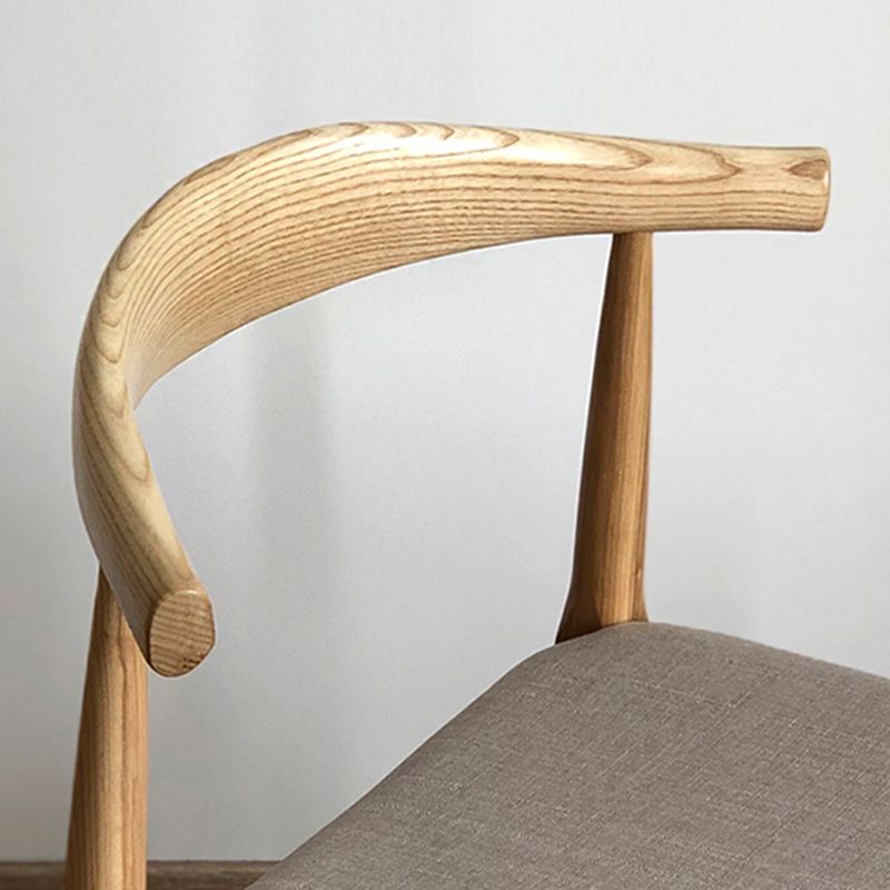 Sillas de comedor modernas de madera sin brazos, silla auxiliar de comedor con respaldo abierto (juego de 2)
