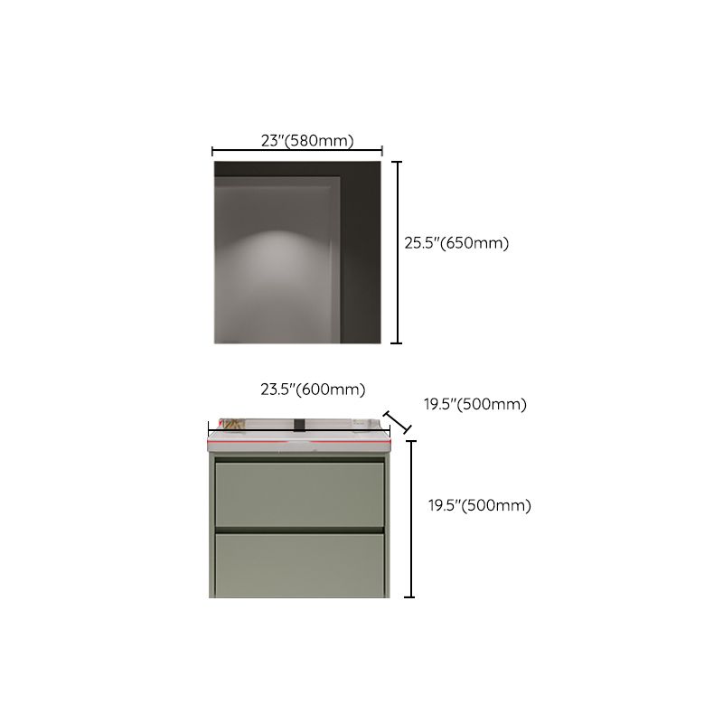 Contemporary Vanity Sink Wall-Mounted Bathroom Vanity Cabinet with Drawers