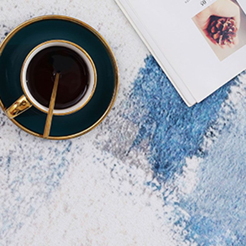 Tapis d'intérieur moderne de couleur Mélange Polyester Encre Bloolage Tapis de support sans glissement pour décoration domestique