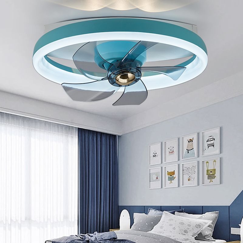 1 Light Ceiling Fan Lighting Modern Style Metal Ceiling Fan Light for Bedroom