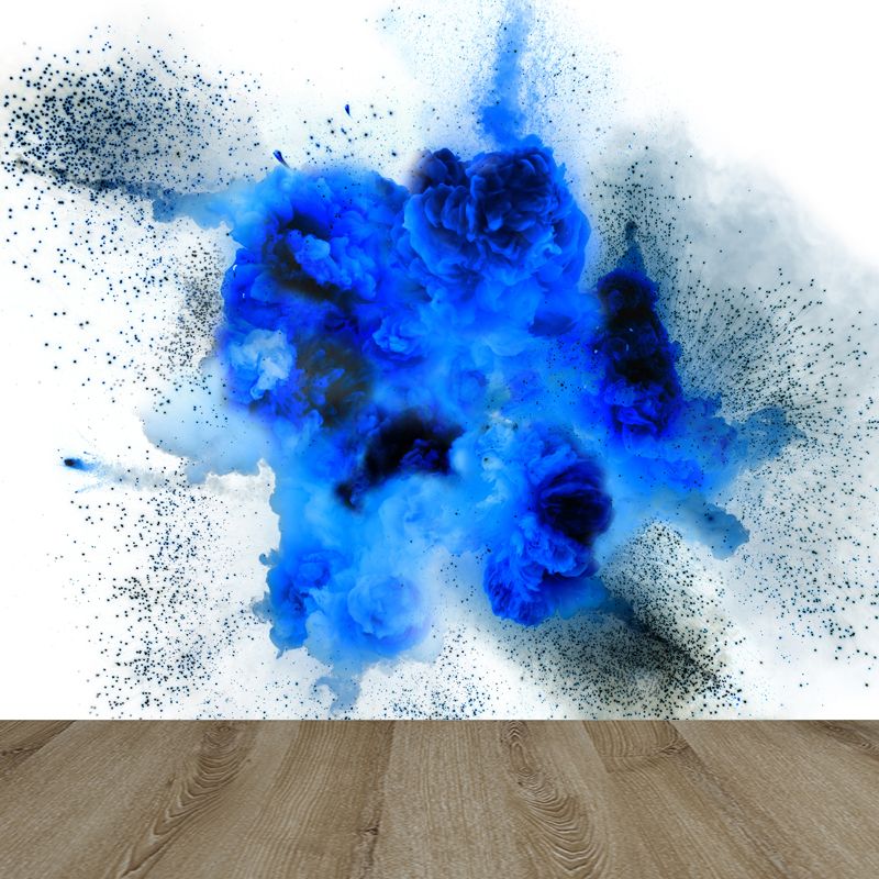 Waterproof Rainbow Explosion Wall Mural Modern Non-Woven Wall Covering, Personalized Size