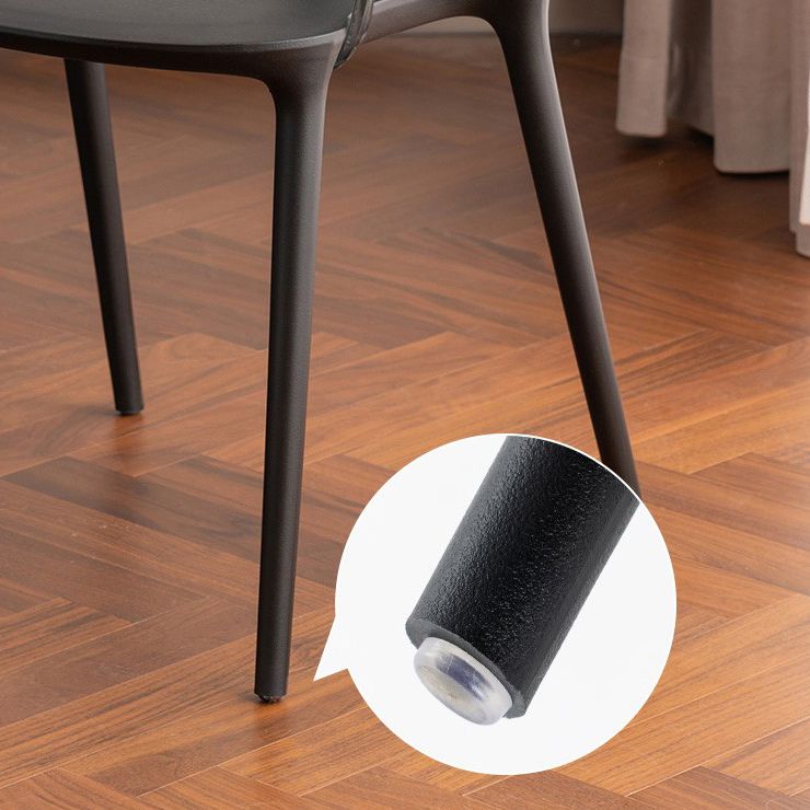 Contemporary Style Plastic Armless Dining Chair for Home Use