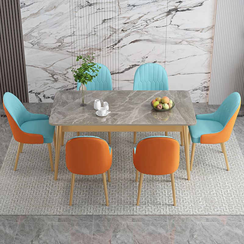 Modern 4 Legs Dining Table Stone Table for Dining Room Kitchen