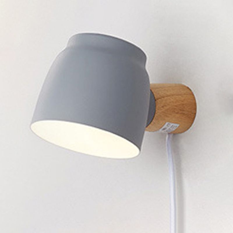 Metalen kom leeswandverlichting moderne stijl 1 licht wand gemonteerd verlichtingsarmatuur