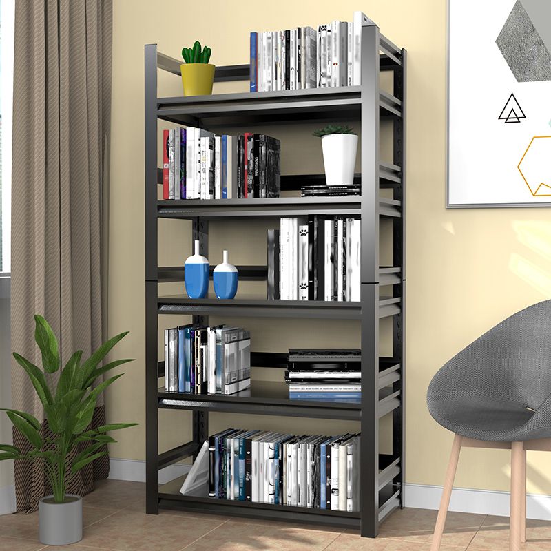 Stahl Industrial Etagere Bücherregal Weiß und Schwarz vertikaler Bücherregal für Zuhause
