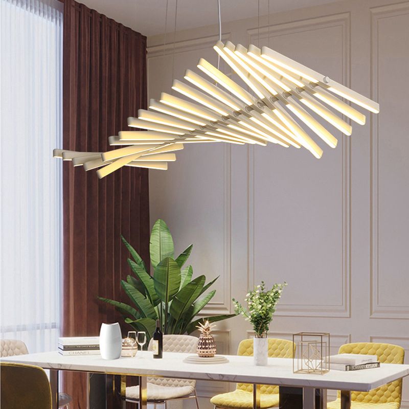 Modern LED Island Light Multi Lights Island Hanging Light with Acrylic Shade