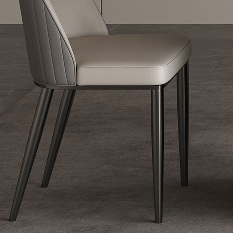 Glossy White Modern Dining Table Set 1/4/5/6 Pcs Dinette Set with Faux Leather Chairs