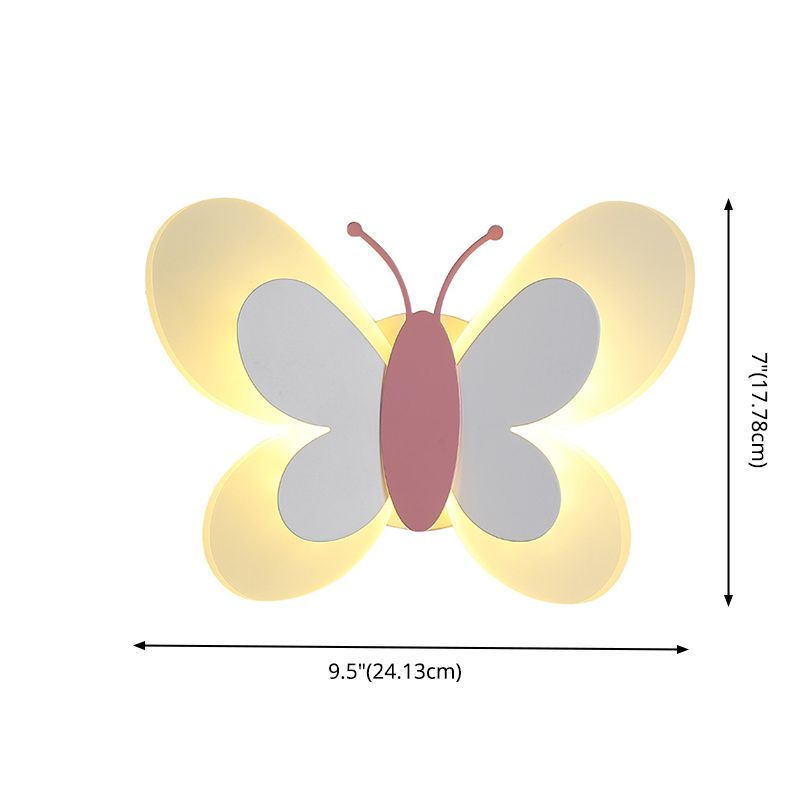 Luce con funce a parete a forma di farfalla a farfalla SEMPLICE ACRILICA ACRILICA ACRILICA A MONTRO MOLTO MOLTO LUCE