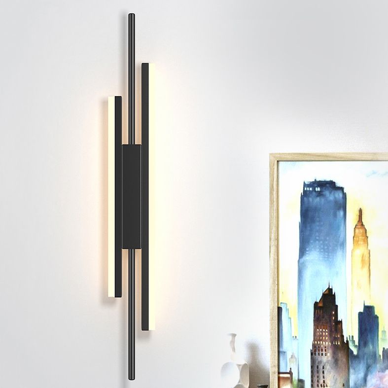 Nueva lámpara de montaje de pared acrílica moderna de 1 luces apliques de pared lineal para sala de estar