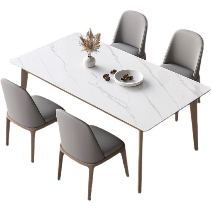 Modern Style 1/2/5/7 Pieces Dinette Set Solid Wood Dining Table and Chairs