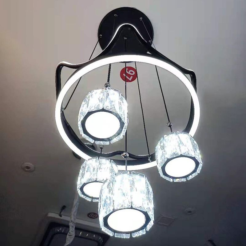 Ultra-moderner Einfachheit Ring Hanging Deckenleuchte Kristall Suspension Anhänger Licht für das Restaurant