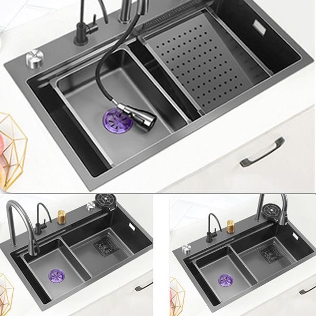 Modern Style Kitchen Sink Noise-cancelling Design Kitchen Double Sink