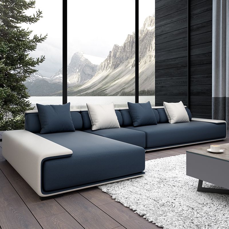 Modern Armless Sectional with Soild Wood Frame for Living Room