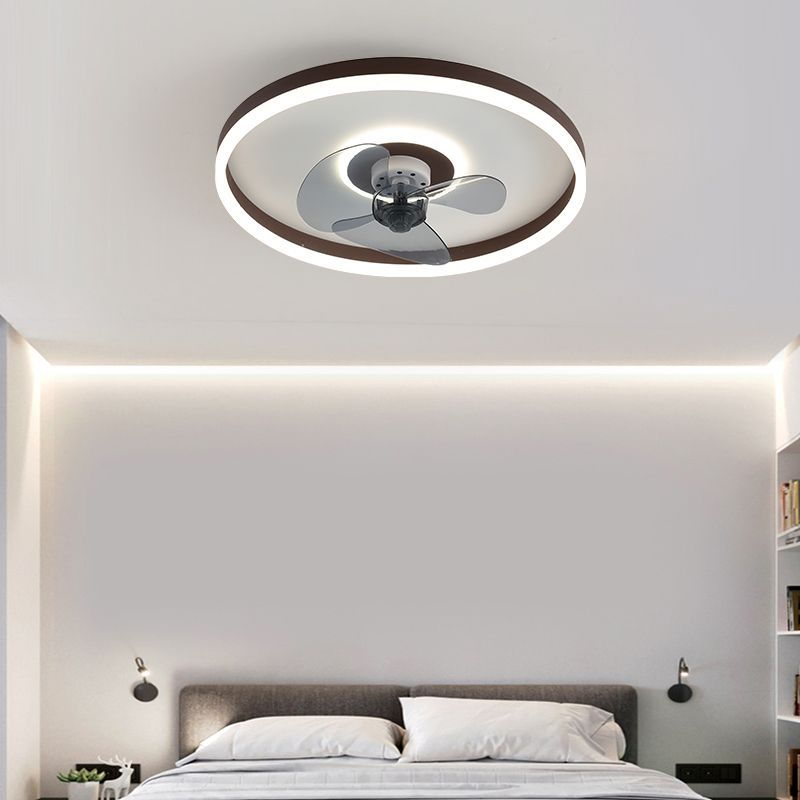 Ring Shape Metal Ceiling Fan Light Simple LED Ceiling Light Fixture